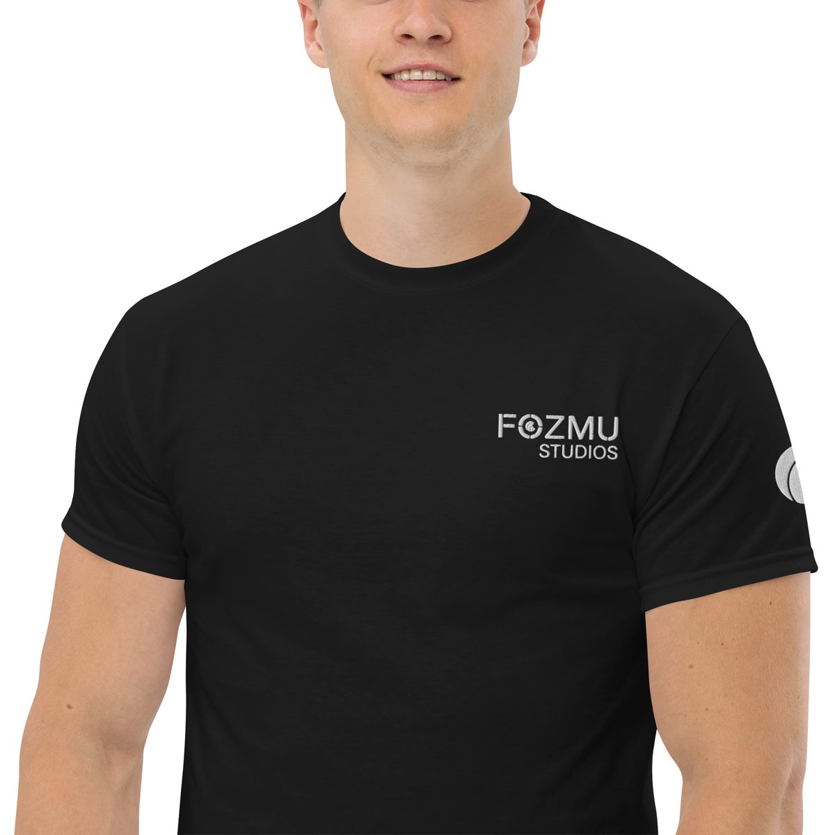 Unisex Classic Tee in Black, detail