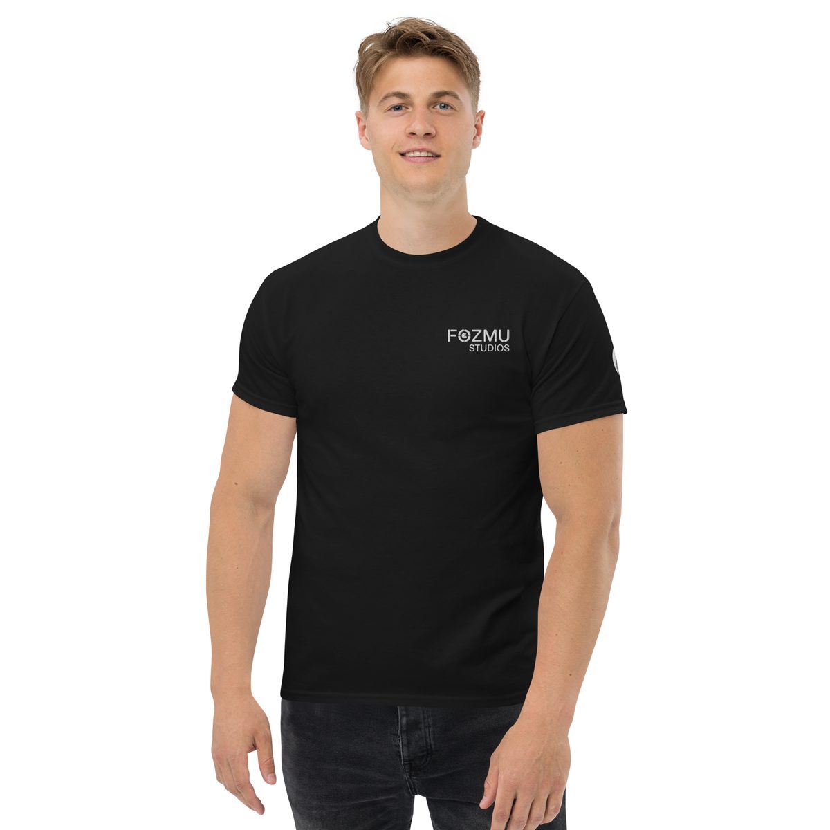 Unisex Classic Tee in Black, front