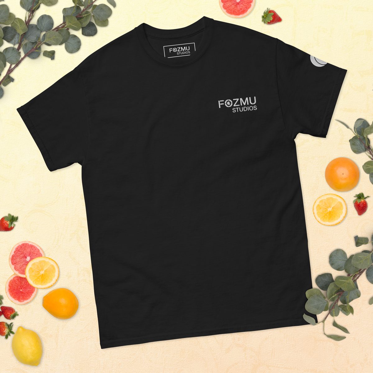 Unisex Classic Tee in Black, still life