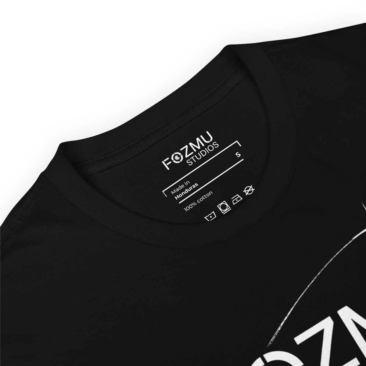 Short-Sleeve Unisex T-Shirt in Black, detail